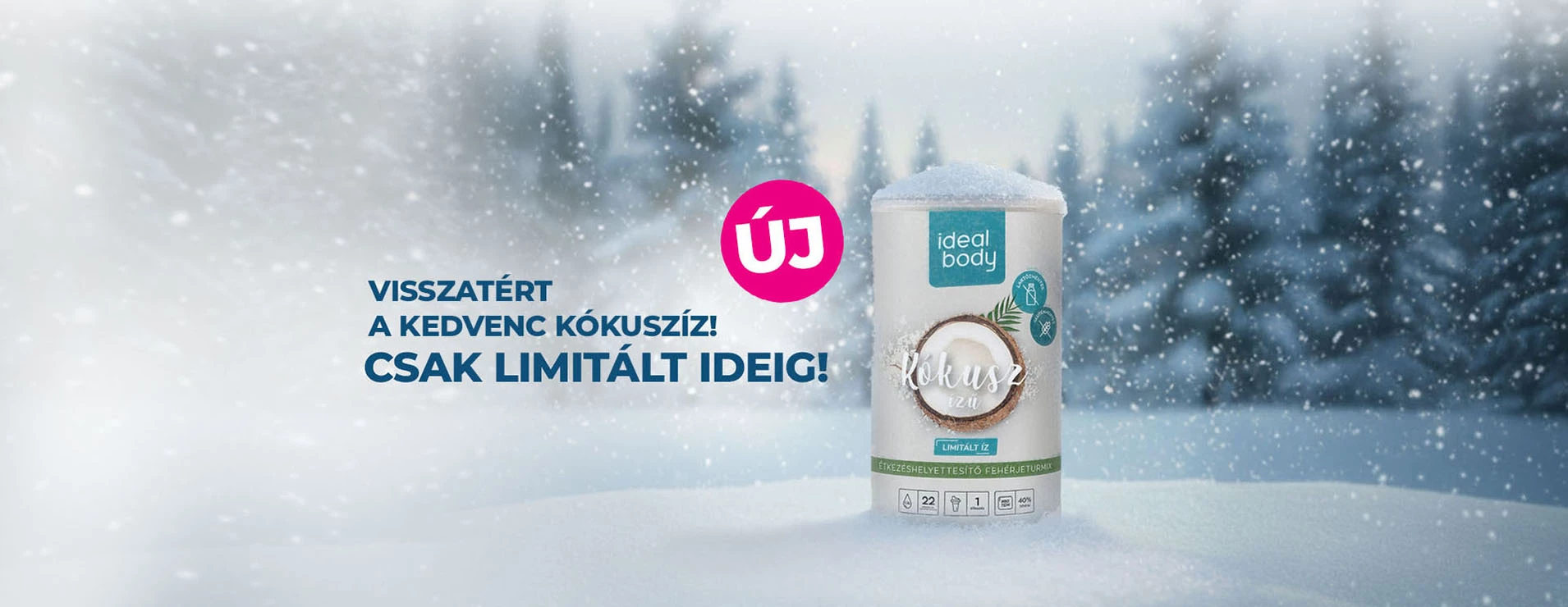 IdealBody kókusz ízű fehérje turmixpor