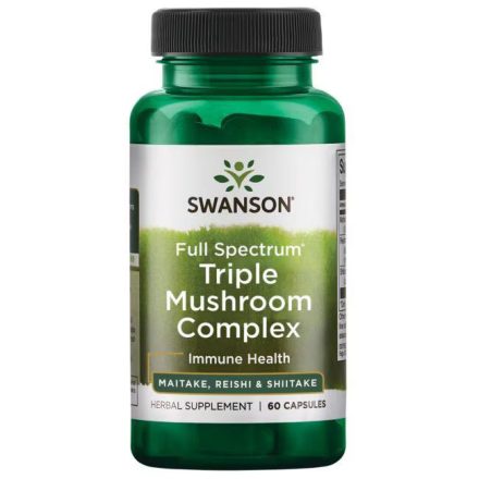 Swanson Triple Mushroom Complex 60 kapszula Maitake, Reishi, Shiitake