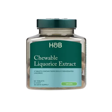 Holland & Barrett Édesgyökér rágótabletta 760mg - 60db