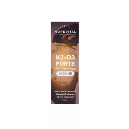 Nordvital D3+K2 Forte csepp 60 adag - 30ml