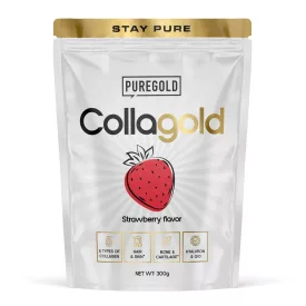   PureGold CollaGold Marha és Hal kollagén italpor hialuronsavval 300g Strawberry íz