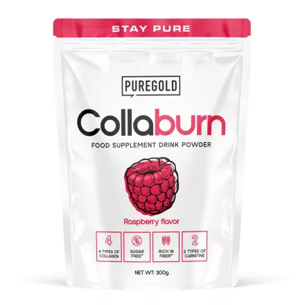PureGold CollaBurn marha kollagén italpor 300g málna íz