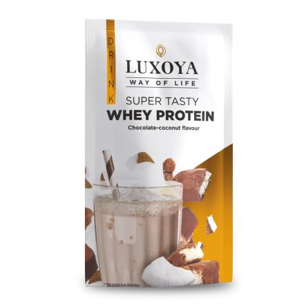 Luxoya Super Tasty Whey Protein 30g csokoládé-kókusz íz