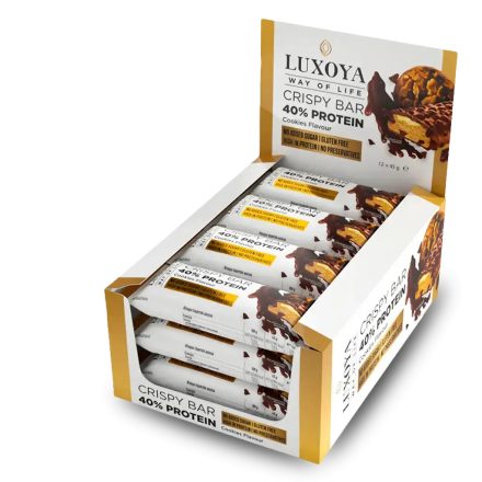 Luxoya crispy bar fehérje szelet 12x45 g - sütemény ízű