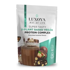   Luxoya vegán fehérje italpor 450 g - csokoládé-mogyoró ízű