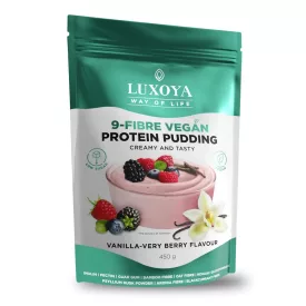   Luxoya Vegan Protein Puding 450g  - Vanília-erdei gyümölcs ízű