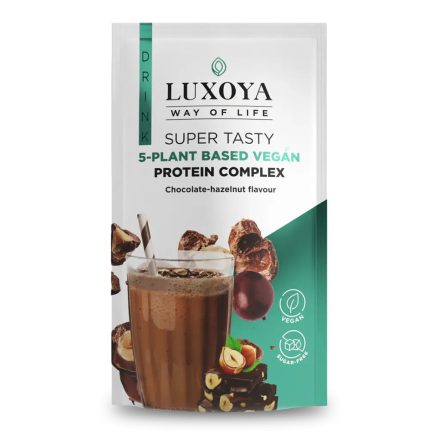 Luxoya vegán fehérje italpor 30 g - csokoládé-mogyoró ízű