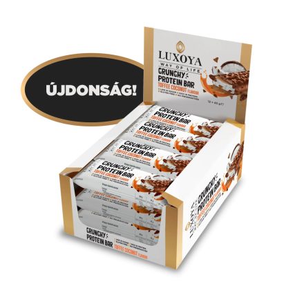 Luxoya crispy bar fehérje szelet 12x45 g - Karamella Kókusz ízű