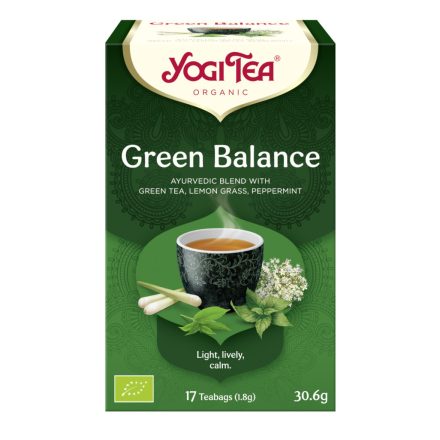 BIO Zöld tea egyensúly 17x1,8g Yogi Green Balance