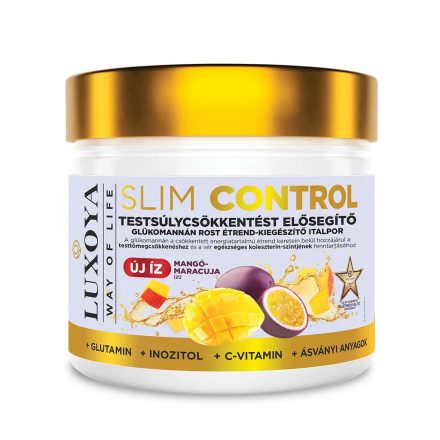 Luxoya Slim Control - Testsúlycsökkentést elősegítő glükomannán rost italpor - Cola lime íz 300g