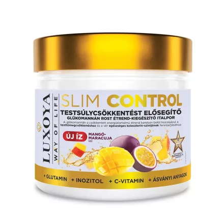 Luxoya Slim Control - Testsúlycsökkentést elősegítő glükomannán rost italpor - Cola lime íz 300g