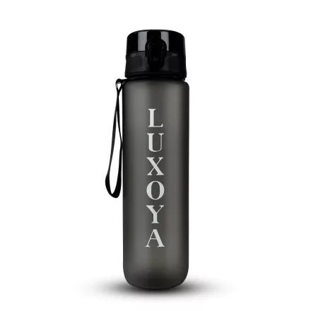 Luxoya Motivációs fitnesz kulacs - fekete