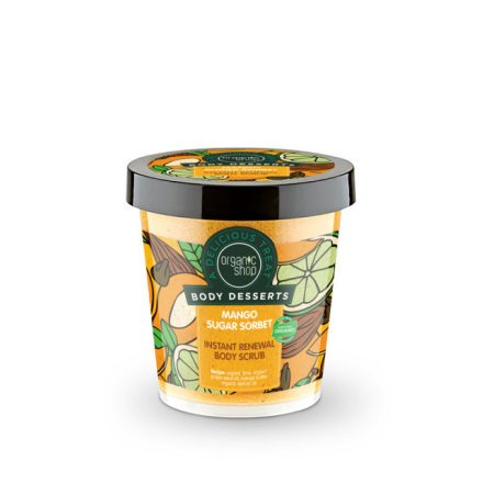 Organic Shop bőrmegújító cukros testradír “mango sorbet”