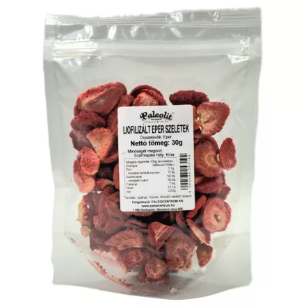 Paleolit Liofilizált eper szeletek 30g Strawberries freeze-dried