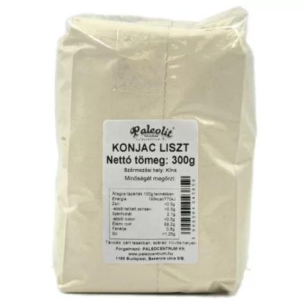 Paleolit Konjac liszt 300g 120-200 mesh glükomannán tartalom min 90%