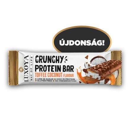 Luxoya crispy bar fehérje szelet 45 g - Karamella Kókusz ízű