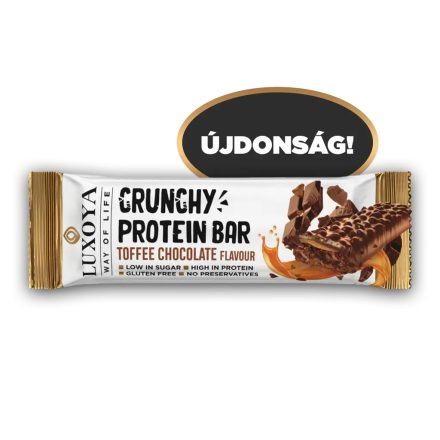 Luxoya crispy bar fehérje szelet 45 g - Karamella Csokoládé ízű