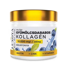   Luxoya Valódi Gyümölcsdarabos Kollagén Kékáfonya íz 300g