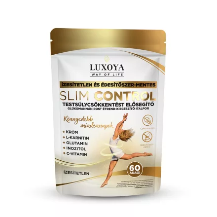 Luxoya Slim Control - Testsúlycsökkentést elősegítő glükomannán rost italpor - Ízesítetlen 300g