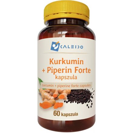 Caleido Kurkumin+Piperin forte kapszula 380mg kurkumin + 2,375mg piperin