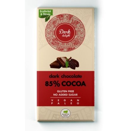 Étcsokoládé édesítőszerekkel 80g Dark Delight