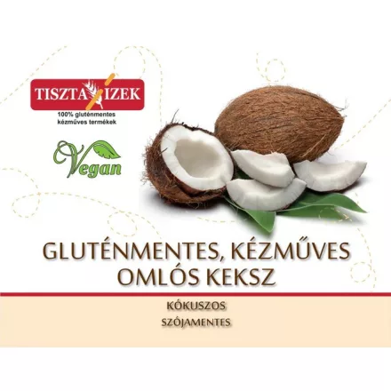 Kókuszos omlós keksz 180g Tiszta Ízek gluténmentes, kézműves
