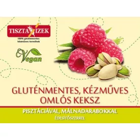   Omlós keksz pisztáciával málnadarabokkal 180g Tiszta Ízek gluténmentes, kézműves