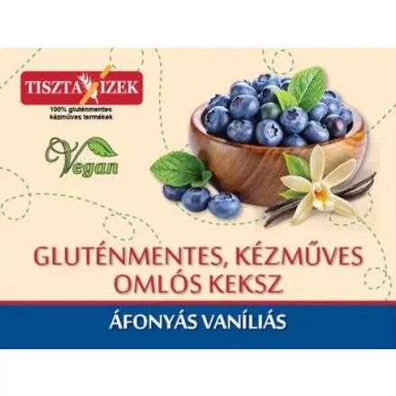 Áfonyás vaníliás omlós keksz 180g Tiszta Ízek gluténmentes, kézműves