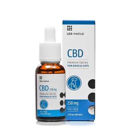 USA medical 250 mg CBD olaj kutyáknak és macskáknak 30ml