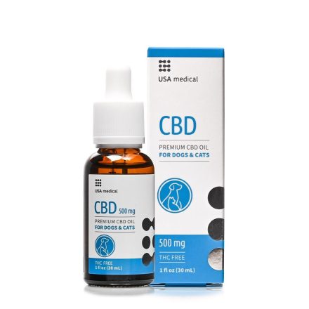 USA medical 500 mg CBD olaj kutyáknak és macskáknak 30ml