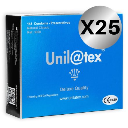 UNILATEX - TERMÉSZETES TARTÓSÍTÓSZEREK 25 X 144 DARABOS CSOMAGBAN