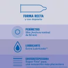 DUREX - LÁTHATATLAN EXTRA SÍKOSÍTOTT 12 DARAB