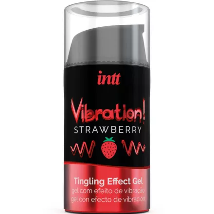 INTT - erőteljes, eper ízű intim vibráló gél 15 ml
