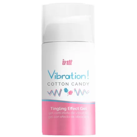 INTT – erőteljes intim izgató cukorvattás vibrátor gél 15 ml