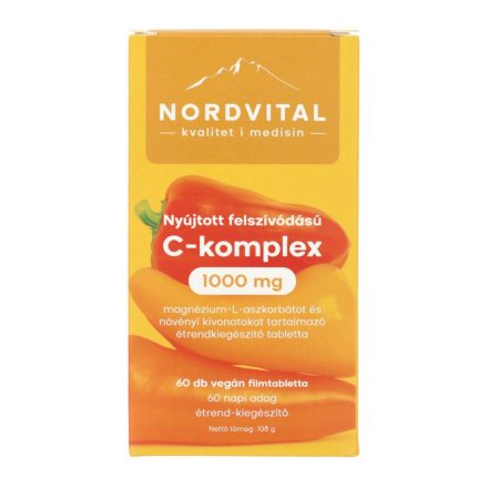 Nordvital C-vitamin komplex retard kapszula 1000mg - 60db