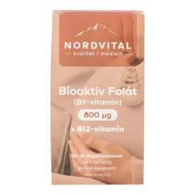 NORDVITAL Bioaktív Folát (B9-Vitamin) 800mcg - 60db