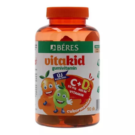 BÉRES VITAKID C+D GUMITABLETTA 90DB