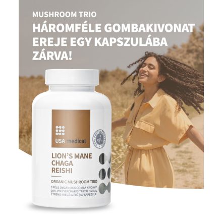 USA medical ORGANIC LION'S MANE gomba kivonat kapszula 60 db