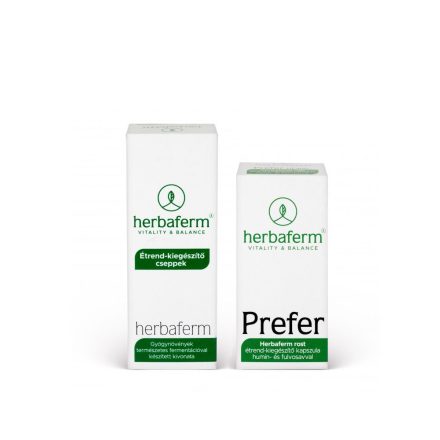 Herbaferm cseppek 30 ml + Herbaferm Prefer HF400mg kapszula 14db