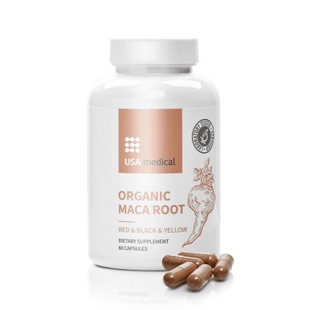 USA Medical ORGANIC MACA - Maca gyökér kapszula  60 db