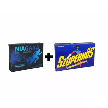 Niagara Potencianövelő Férfiaknak - 4 db + Szuperhős étrend-kiegészítő férfiaknak 6db